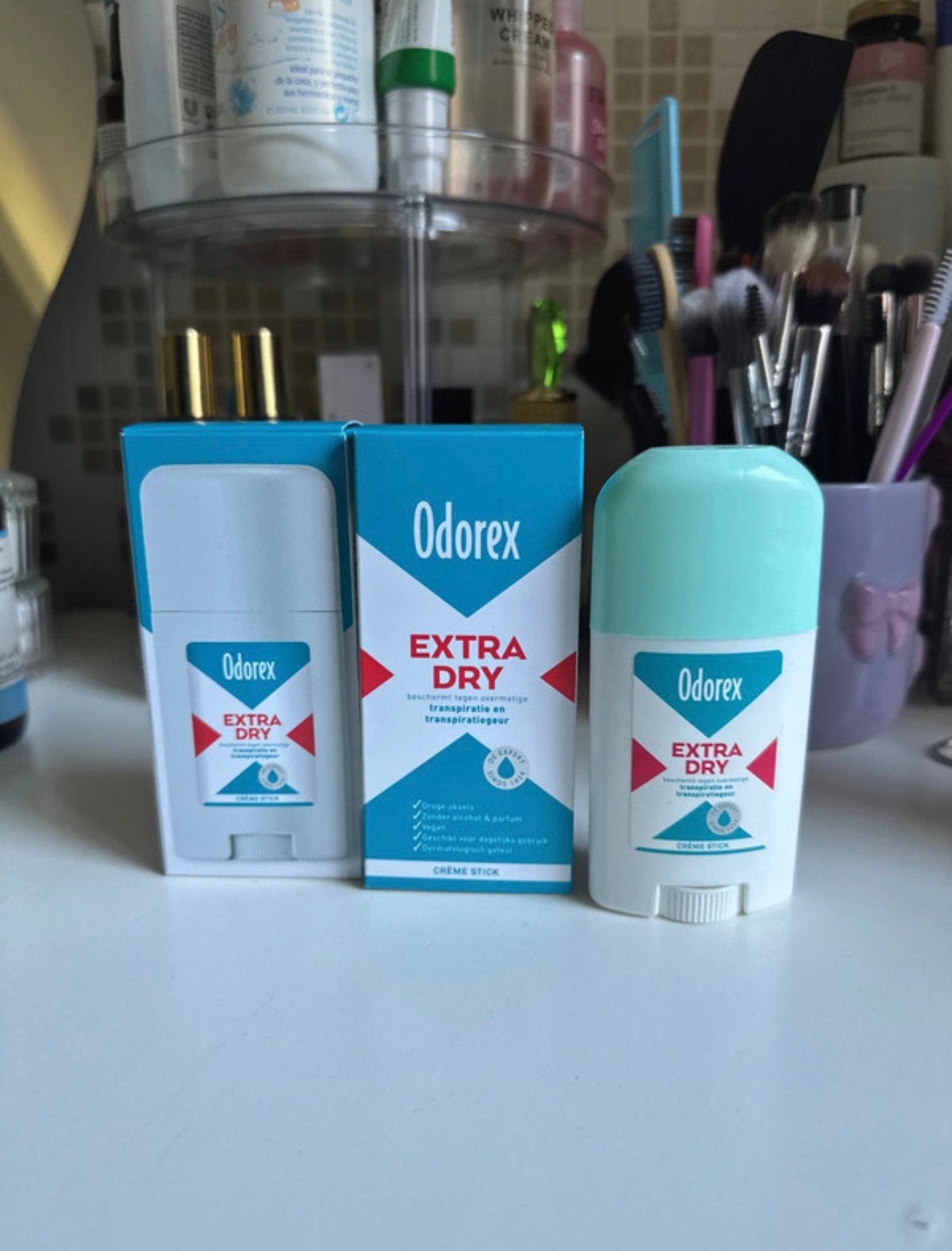 Odorex extra dry crème stick deodorant (2 stuks), Ophalen of Verzenden, Zo goed als nieuw, Deodorant of Bodyspray