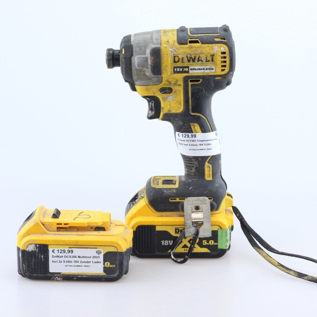 Dewalt DCF887 Slagmoermachine 2022 Incl 2 Accu 18V 5.0Ah