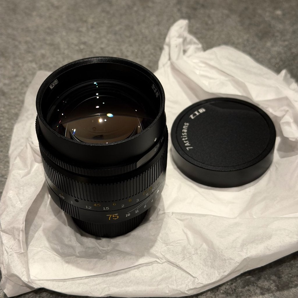 7Artisans 75mm F1.25 lens voor Leica M-mount, Audio, Tv en Foto, Fotografie | Lenzen en Objectieven, Overige merken, Zo goed als nieuw