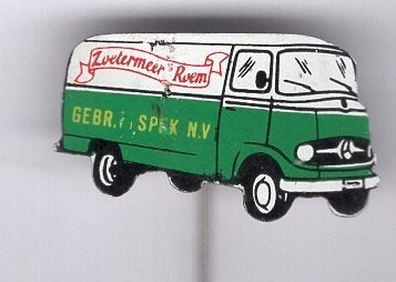 Gebr, v.d. Spek Zoetermeers roem blik speldje ( E_071), Ophalen of Verzenden, Zo goed als nieuw, Transport, Speldje of Pin