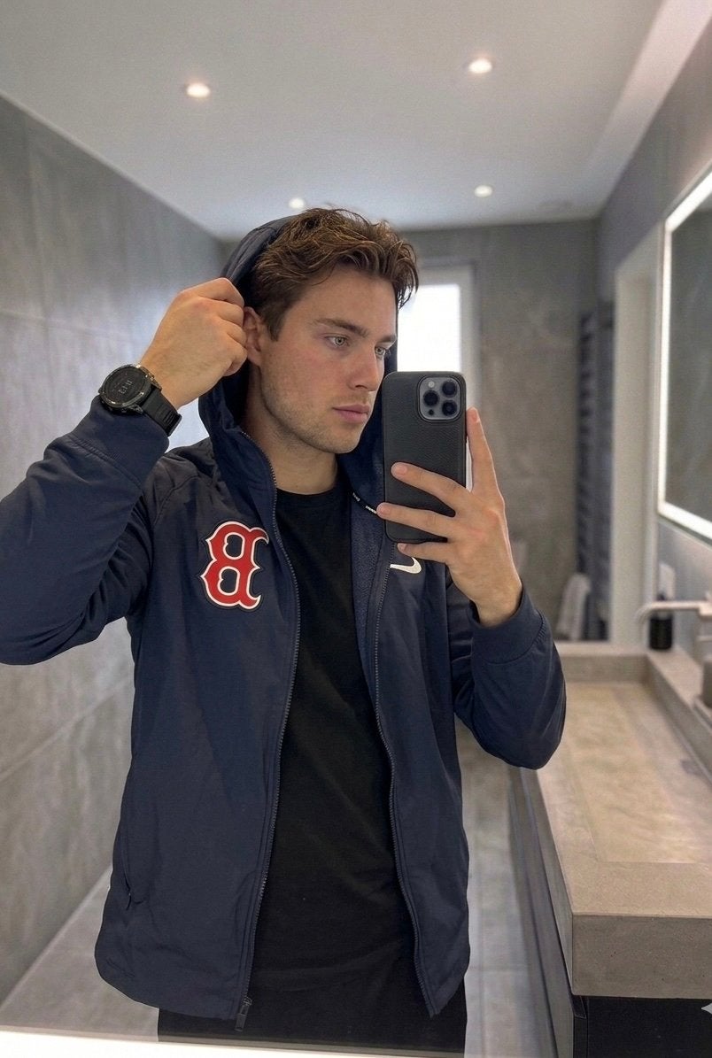 Nike Boston Red Sox MLB Baseball Jas Maat M, Ophalen of Verzenden, Zo goed als nieuw, Maat 48/50 (M), Blauw