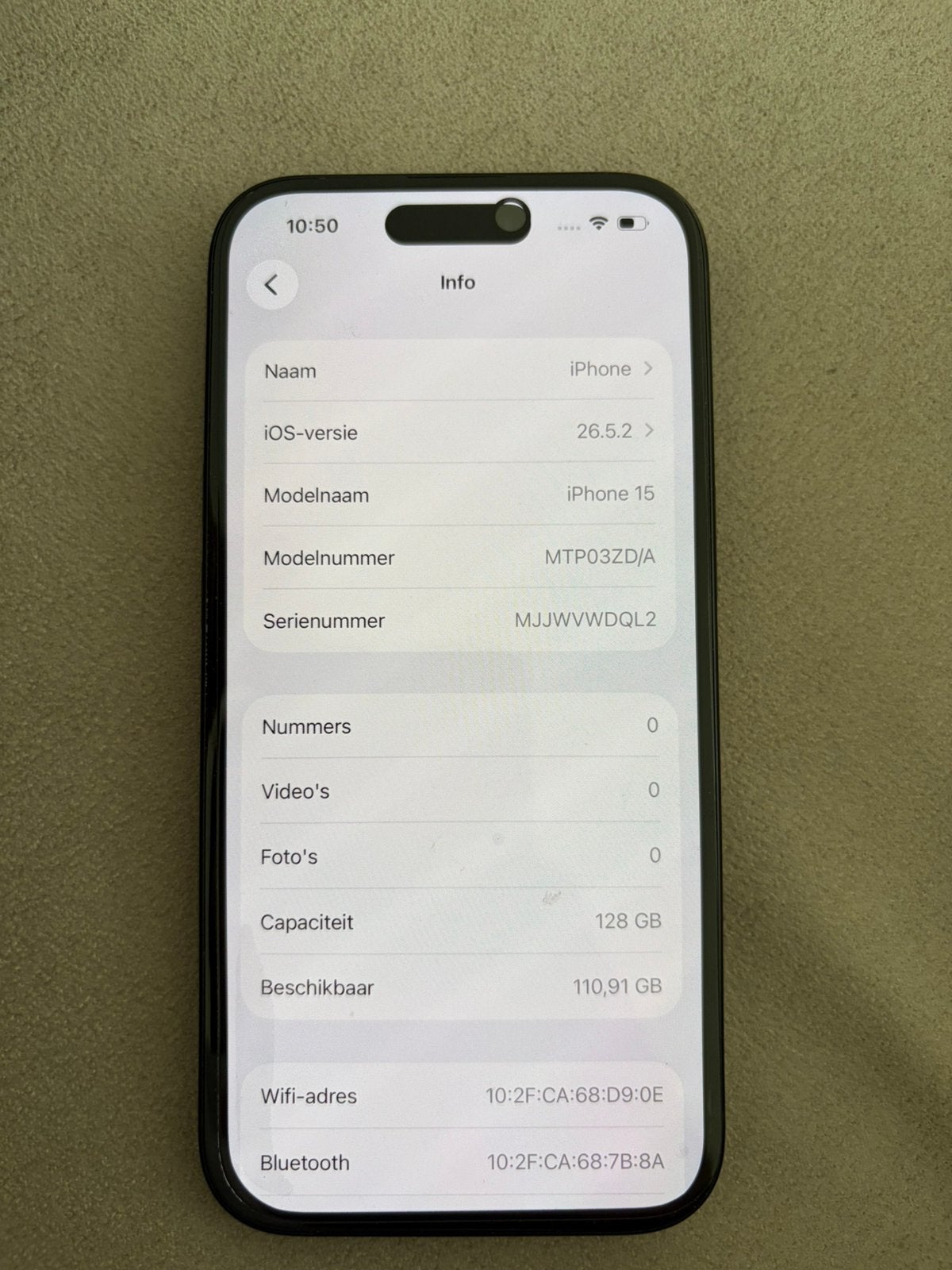 iPhone 15 Black/Zwart 128GB 86% Batterij ZGAN, Ophalen, IPhone 15, Zwart, Zo goed als nieuw