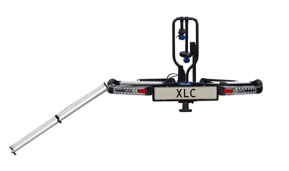 Actie : XLC Azura Xtra LED 2.0 - 14kg - Inclusief Oprijgoot, Auto diversen, Fietsendragers, Nieuw, Trekhaakdrager, 2 fietsen, Brede banden