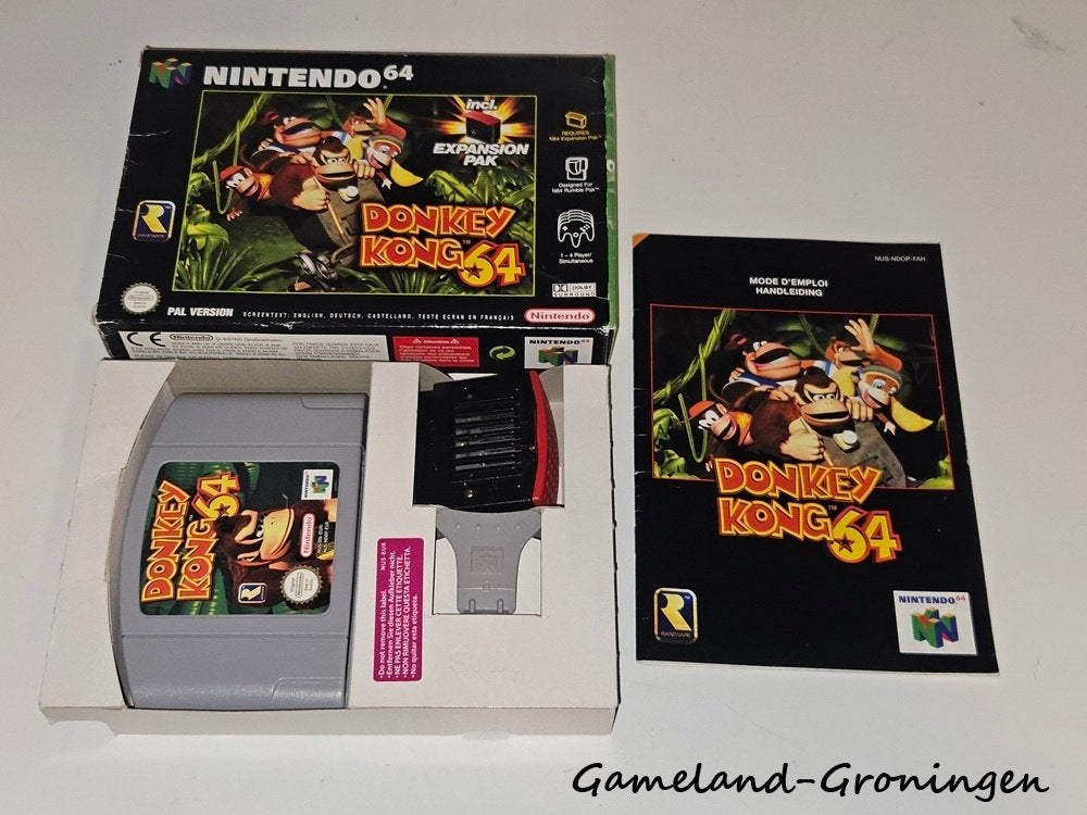 Donkey Kong 64 met Expansion Pack (N64) Compleet, Spelcomputers en Games, Gebruikt, -, -, 1 speler