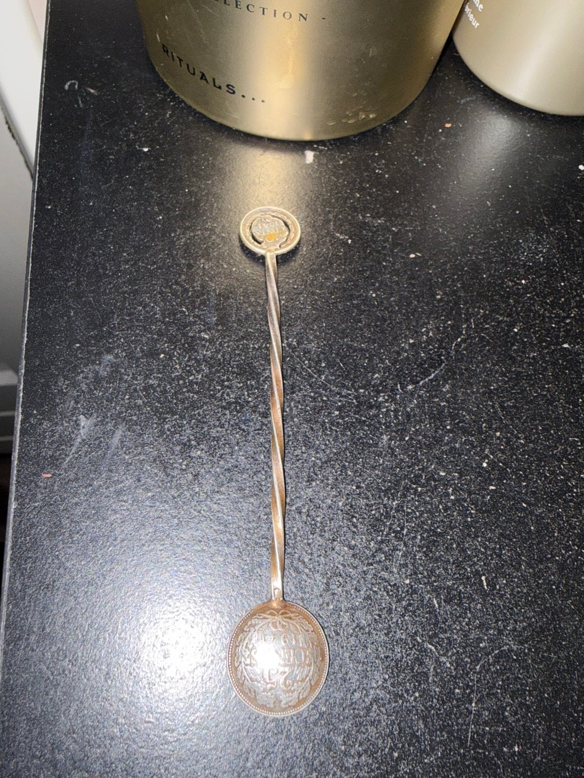 Zilveren muntllepel wilhelmina 25ct en 10 ct  1941, Antiek en Kunst, Ophalen of Verzenden