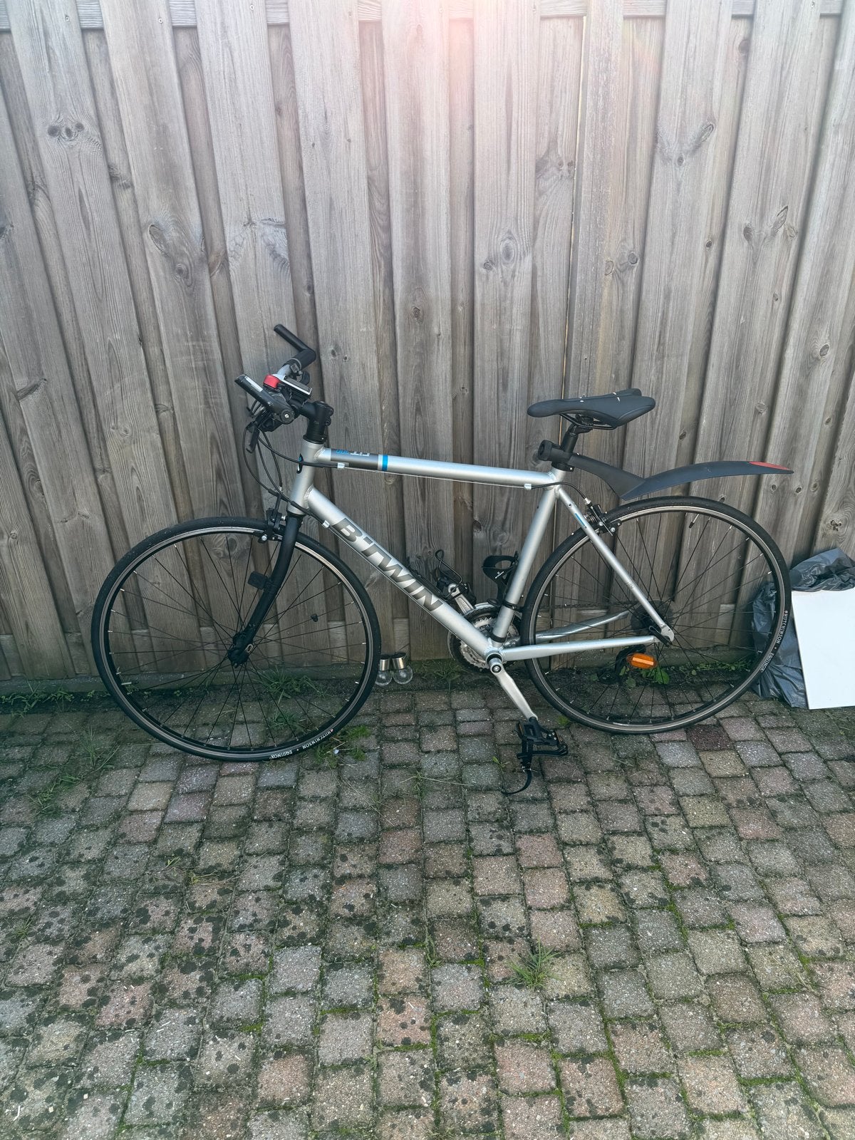 B'Twin heren Race Fiets framehoogte 57 cm, Fietsen en Brommers, Gebruikt, Velgrem, Versnellingen, 57 tot 61 cm