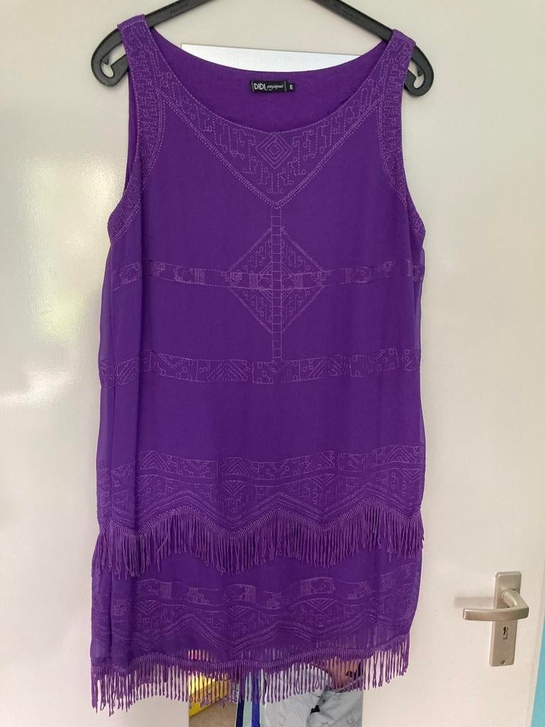 Bijzonder leuk jurkje Charleston style van Didi mt M, Kleding | Dames, Maat 38/40 (M), Paars, Ophalen of Verzenden, Zo goed als nieuw