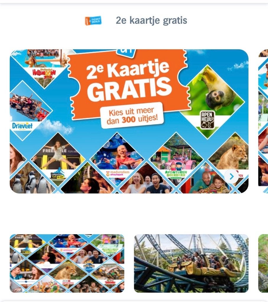 Uitjes 2e kaartje gratis AH, Eén persoon, Ticket of Toegangskaart