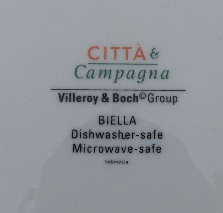 2 V & B Villeroy & Boch Citta & Campagna Biella Pasta Borden, Ophalen of Verzenden, Nieuw, Porselein, Bord(en)