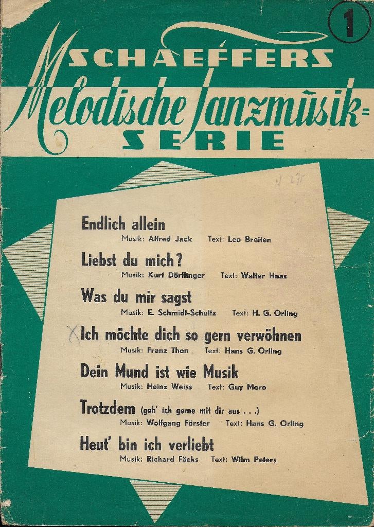 Mu57 bladmuziek schaeffers melodische tanzmusik, Muziek en Instrumenten, Ophalen of Verzenden, Gebruikt, Artiest of Componist