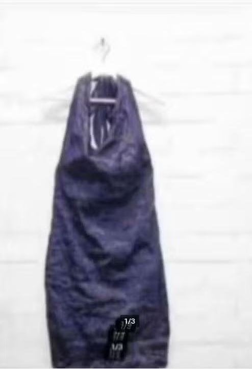 Sarah Pacini - Donkerblauwe halterjurk maat 38/40 - Nieuw, Maat 38/40 (M), Sarah Pacini, Nieuw, X