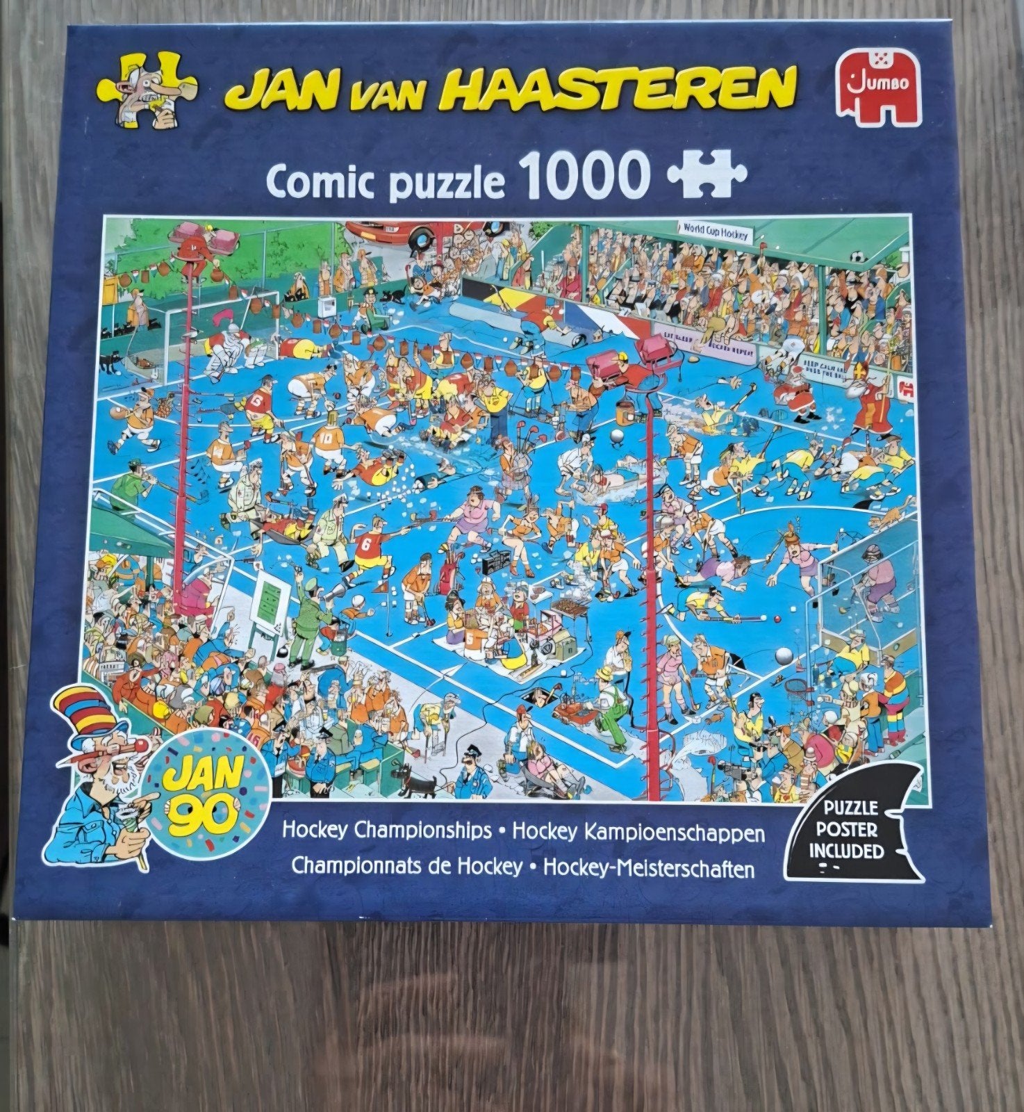Jan van Haasteren puzzel 'Hockey' aangeboden, Ophalen of Verzenden, 500 t/m 1500 stukjes, Zo goed als nieuw, Legpuzzel