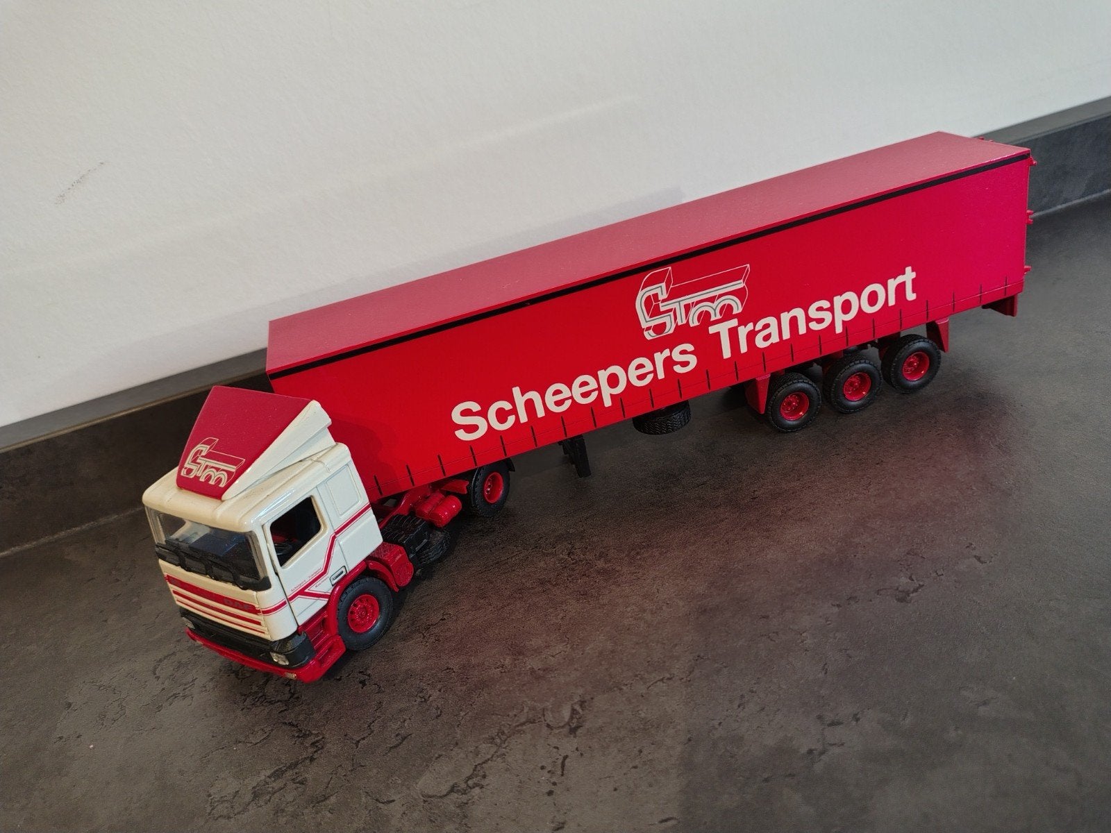 DAF 95 Tekno Scheepers Transport - Nieuwstaat, Hobby en Vrije tijd, Modelauto's | 1:50, Ophalen of Verzenden, Zo goed als nieuw