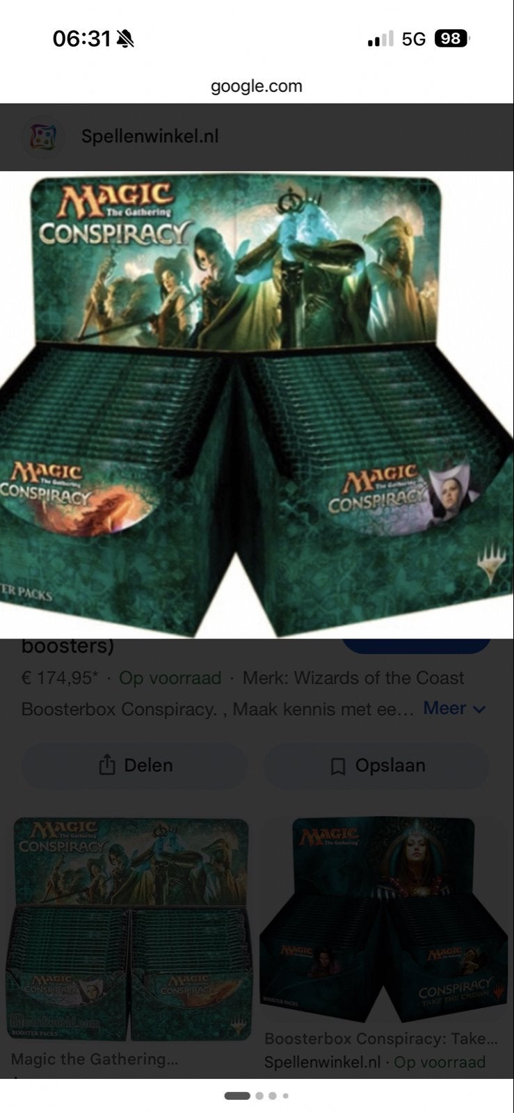 Magic: The Gathering Conspiracy Boosterbox, Ophalen of Verzenden, Nieuw, Boosterbox
