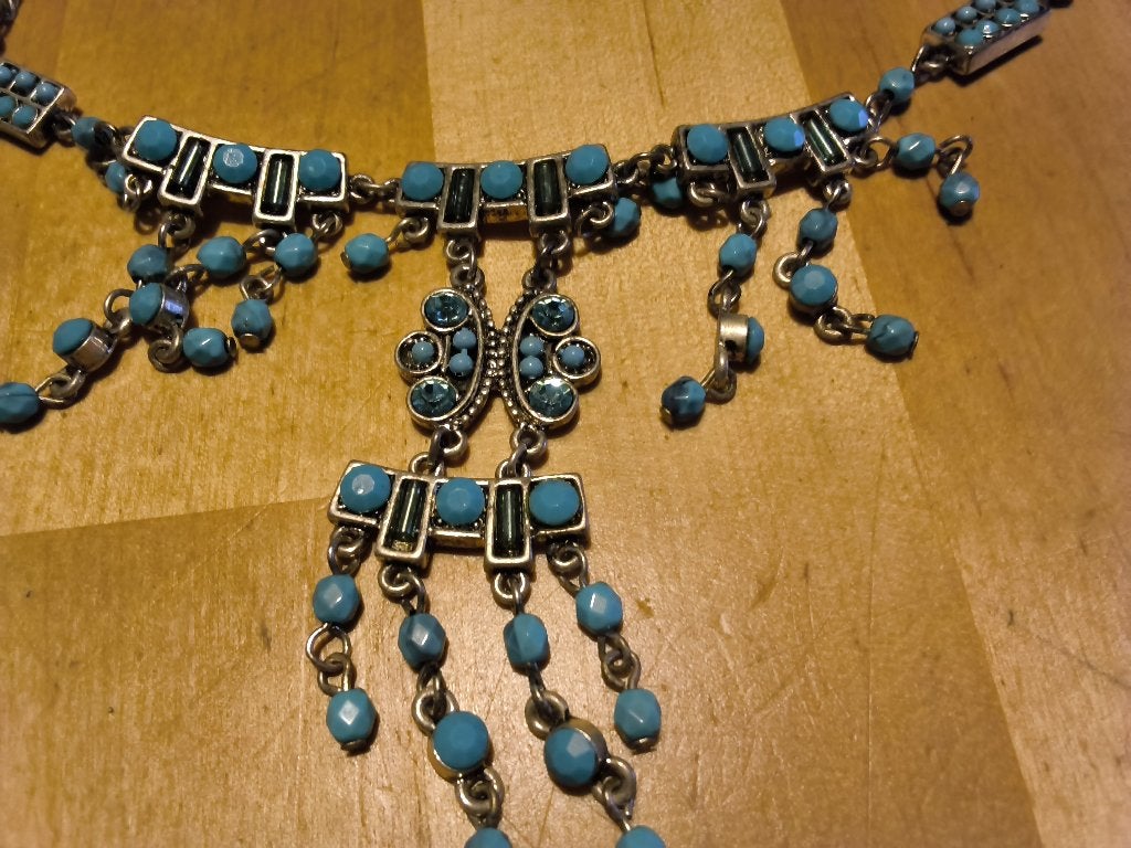 Ketting, Ophalen of Verzenden, Nieuw, Blauw, Overige materialen