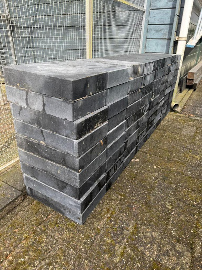 Mooie straat stenen antraciet nieuw (sierbestrating), Tuin en Terras, Tegels en Klinkers, Ophalen, Overige materialen, Overige typen