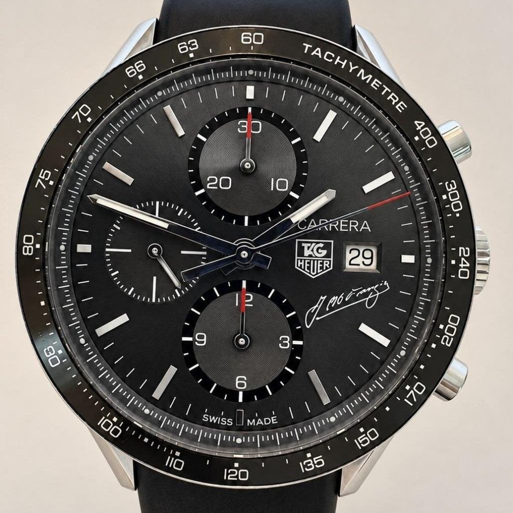 TAG Heuer Carrera Fangio Limited Edition, Staal, Polshorloge, Kunststof, Ophalen of Verzenden