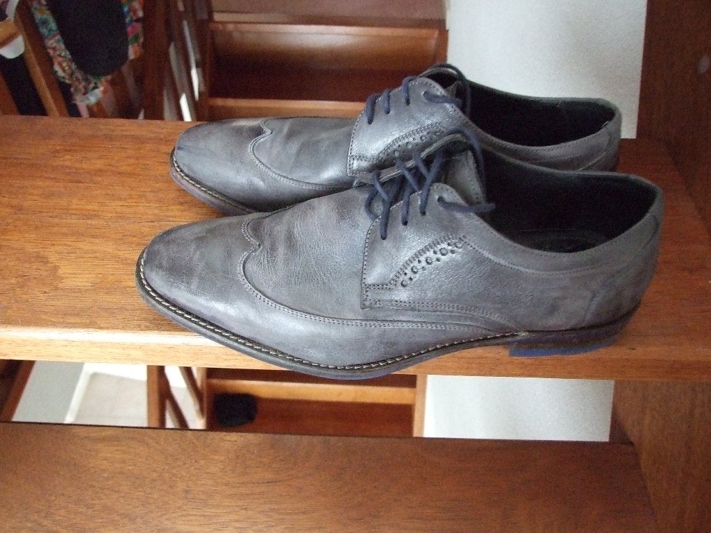 Manfield kort gedragen grijs/blauwige veterschoenen 42, Kleding | Heren, Schoenen, Manfield, Overige kleuren, Ophalen of Verzenden