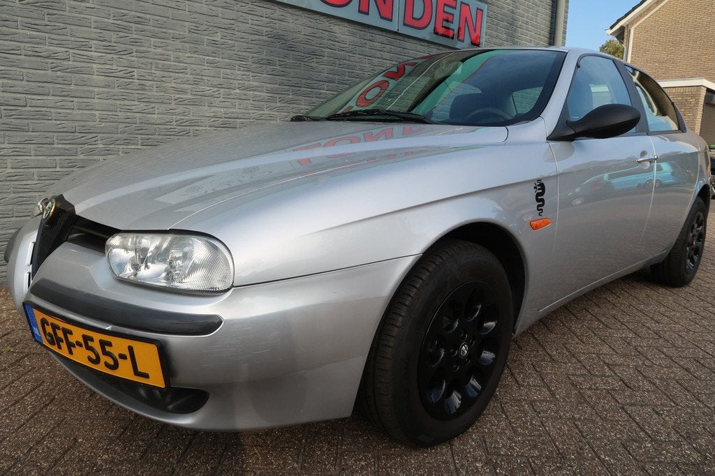Alfa Romeo 156 1.6-16V T.Spark In absolute nieuwstaat – zo, Voorwielaandrijving, Zwart, Leder, Bedrijf