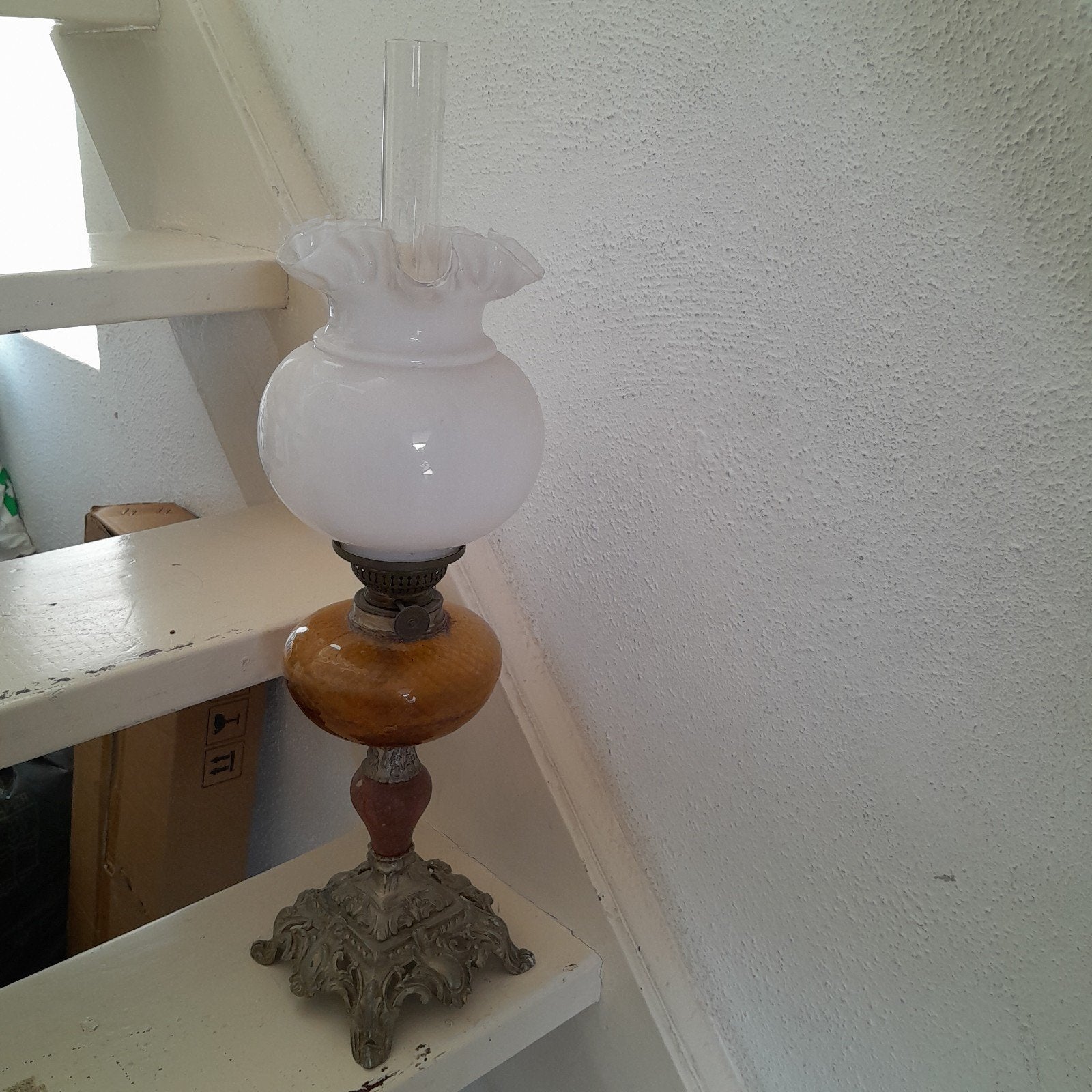 Antieke olielamp, Antiek en Kunst, Ophalen of Verzenden