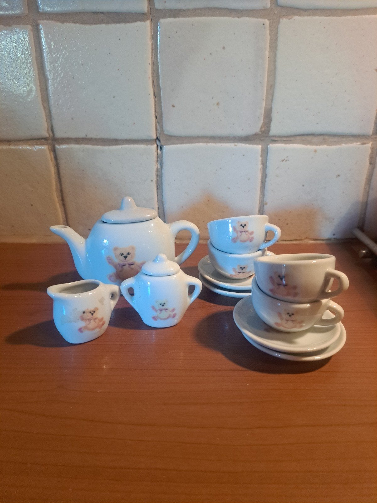 Schattig theeserviesje met beertjes., Ophalen of Verzenden