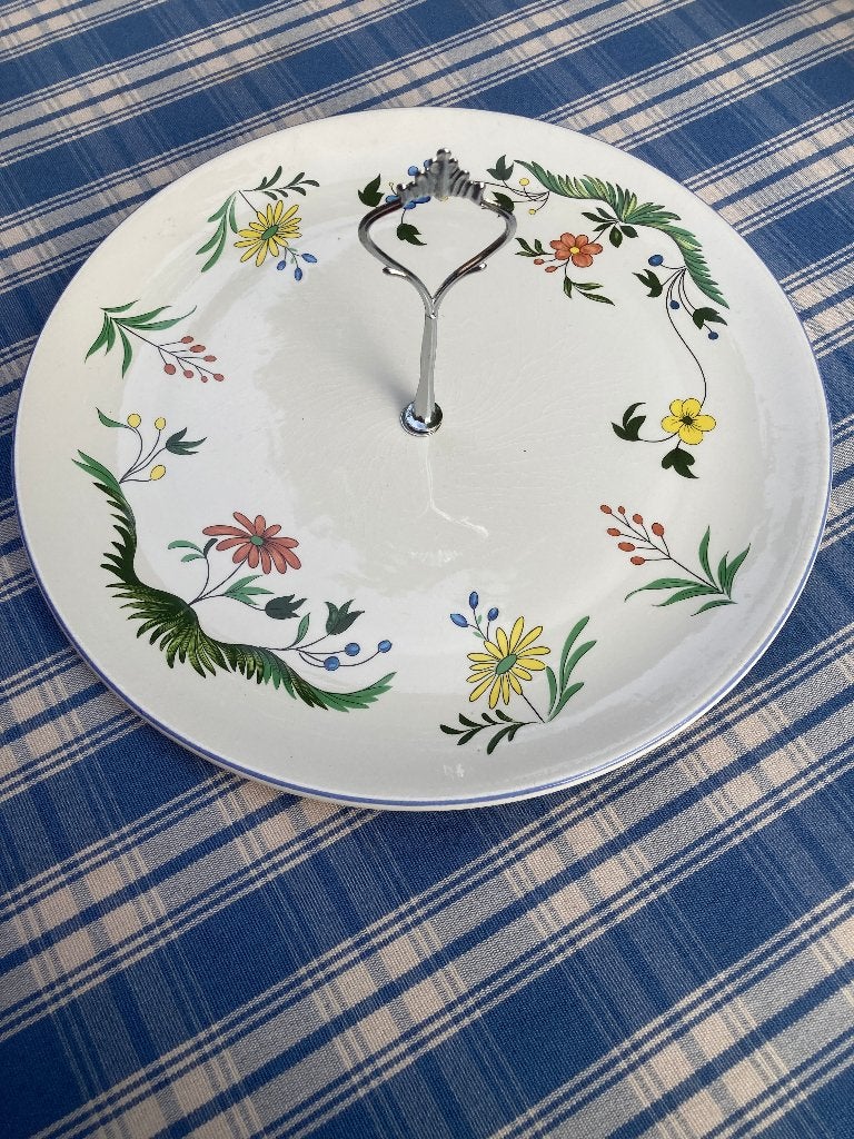Etagère Oiseaux de Paradis Gien doorsnee 30 cm, Overige merken, Klassiek, Overige typen, Ophalen of Verzenden