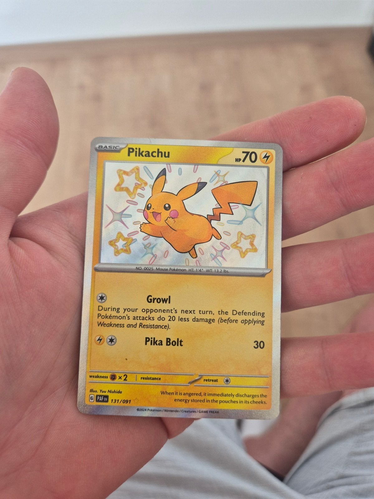 Pikachu Pokémon kaart 131/091 - Zo goed als nieuw, Hobby en Vrije tijd, Verzamelkaartspellen | Pokémon, Ophalen of Verzenden