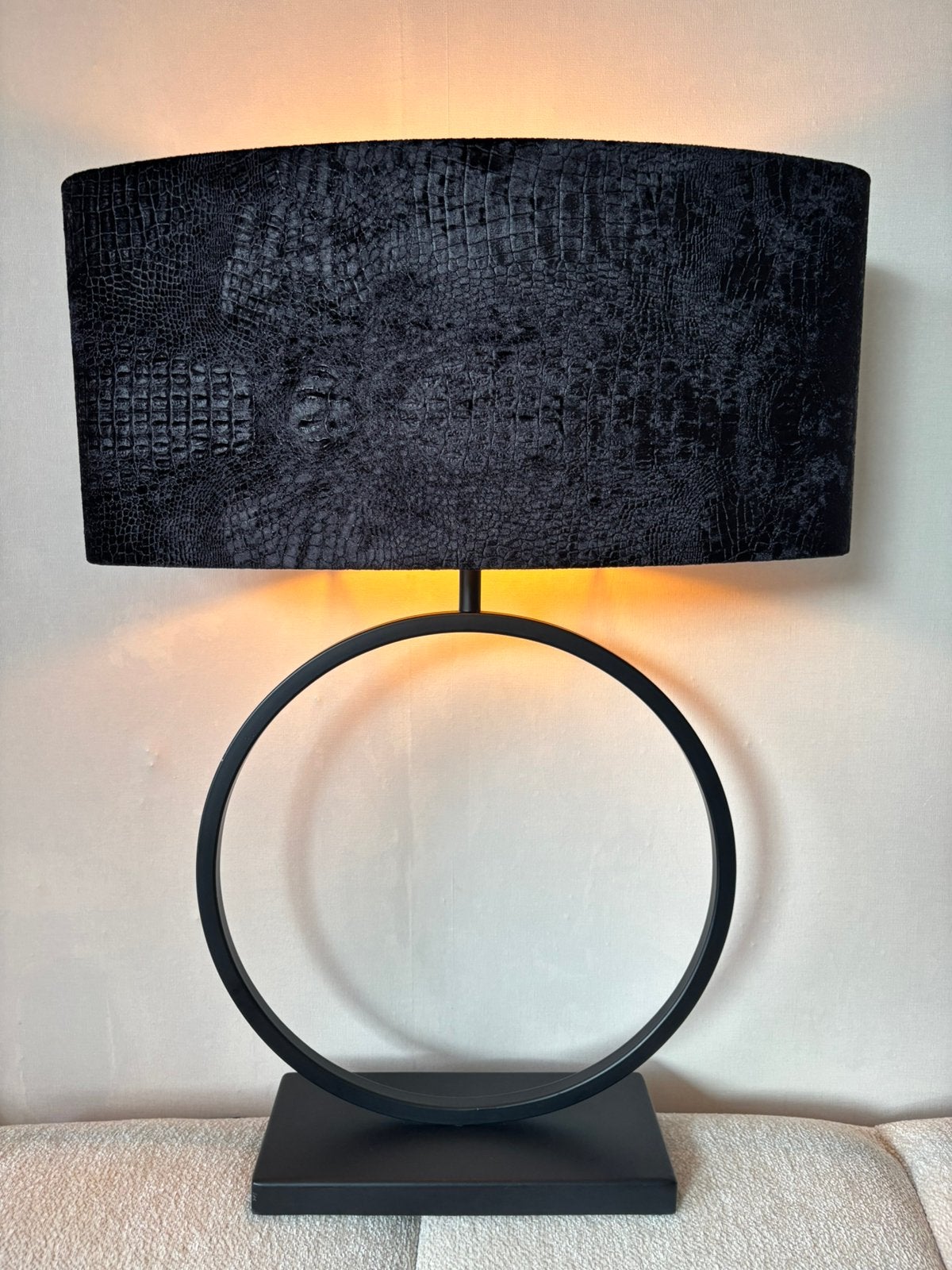 Tafellamp light&living, Ophalen, Gebruikt, E27 (groot), Zwart