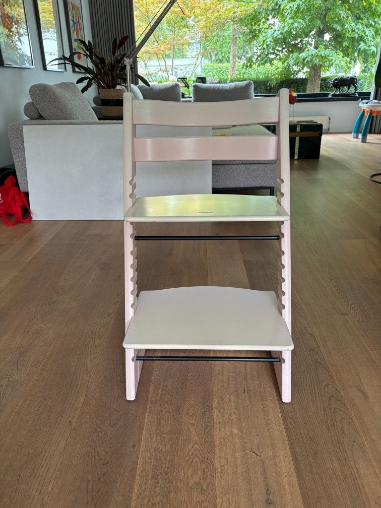 Stokke Tripp Trapp met babyset en tafelblad, Ophalen, Zo goed als nieuw, Meegroeistoel, Gordel(s)