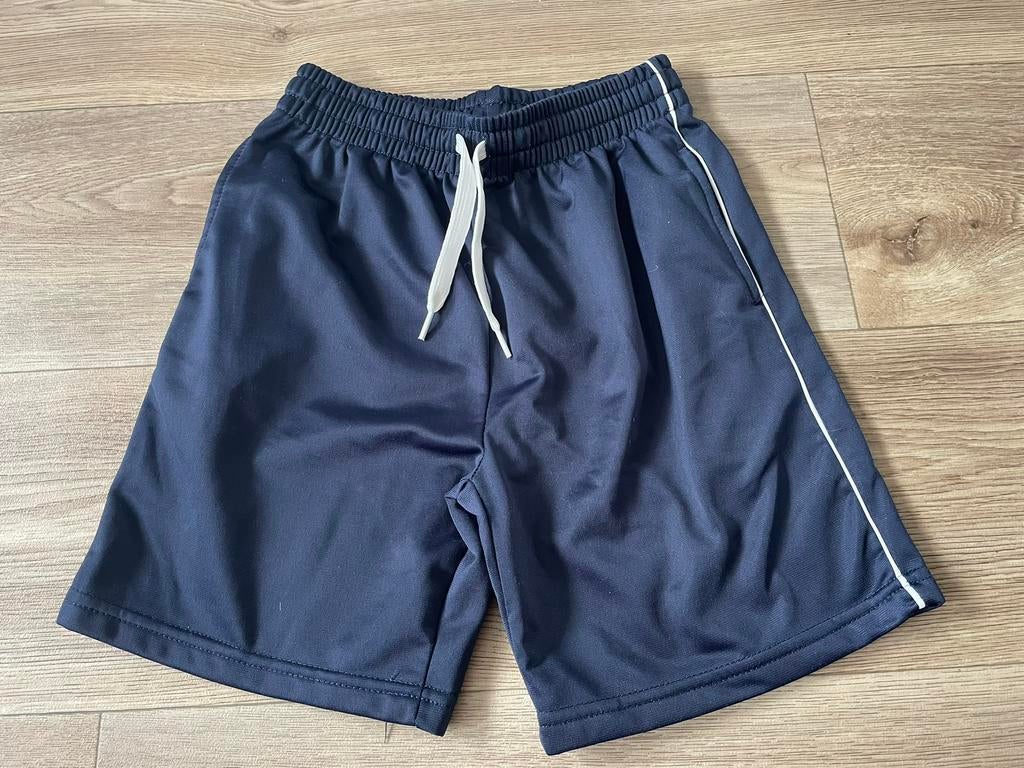 Blauw sportbroekje maat 146/152, Ophalen of Verzenden, Zo goed als nieuw, Jongen of Meisje, Broek