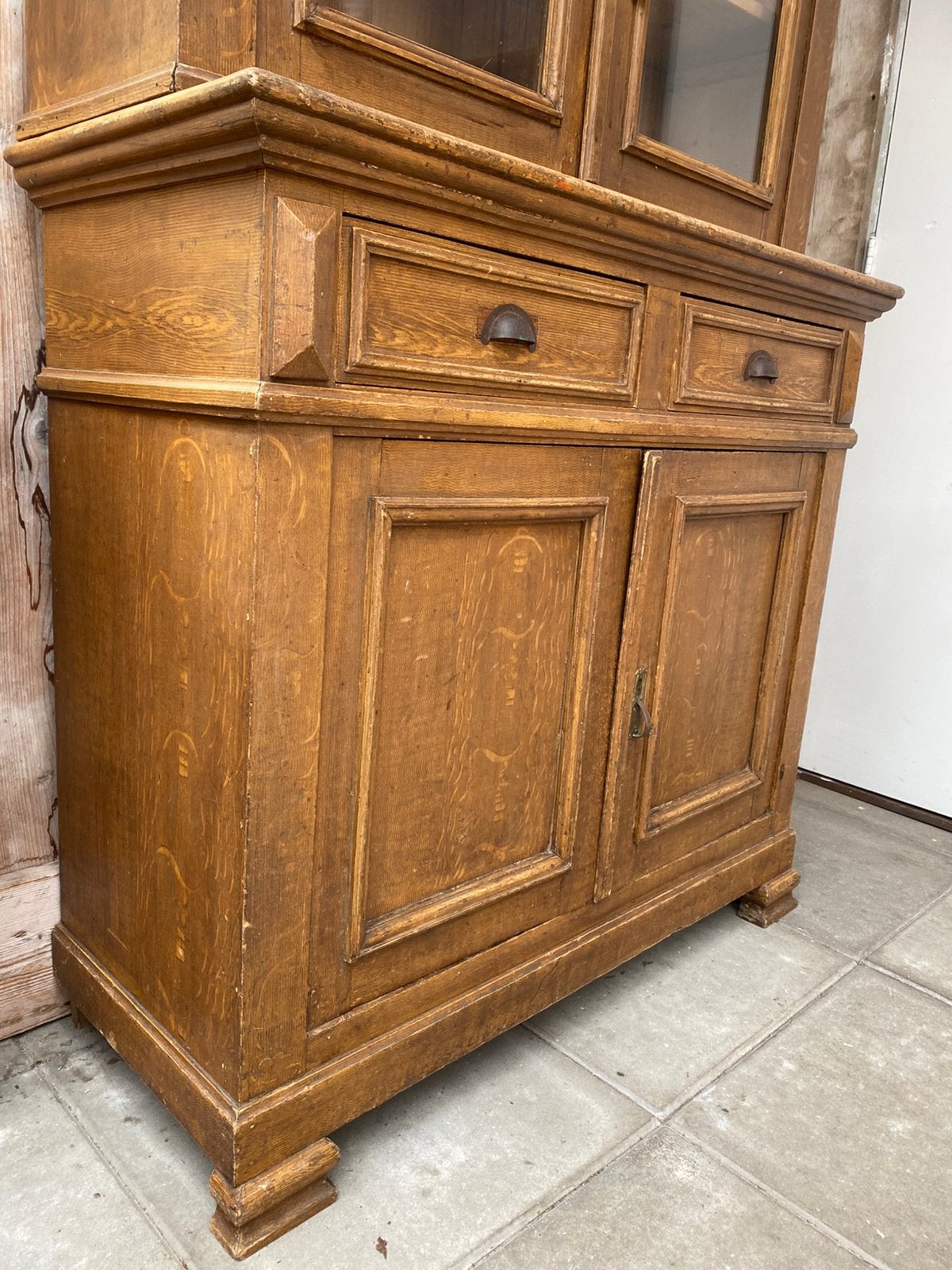 Brocante Franse kast buffetkast keukenkast, Ophalen, Gebruikt, 100 tot 150 cm, Landelijk