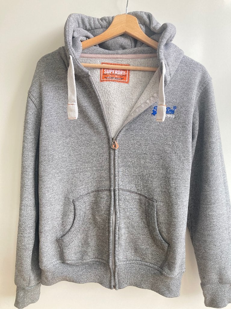Grijs vest, hoodie van Superdry mt. 158/164, Kinderen en Baby's, Kinderkleding | Maat 164, Superdry, Gebruikt, Jongen of Meisje