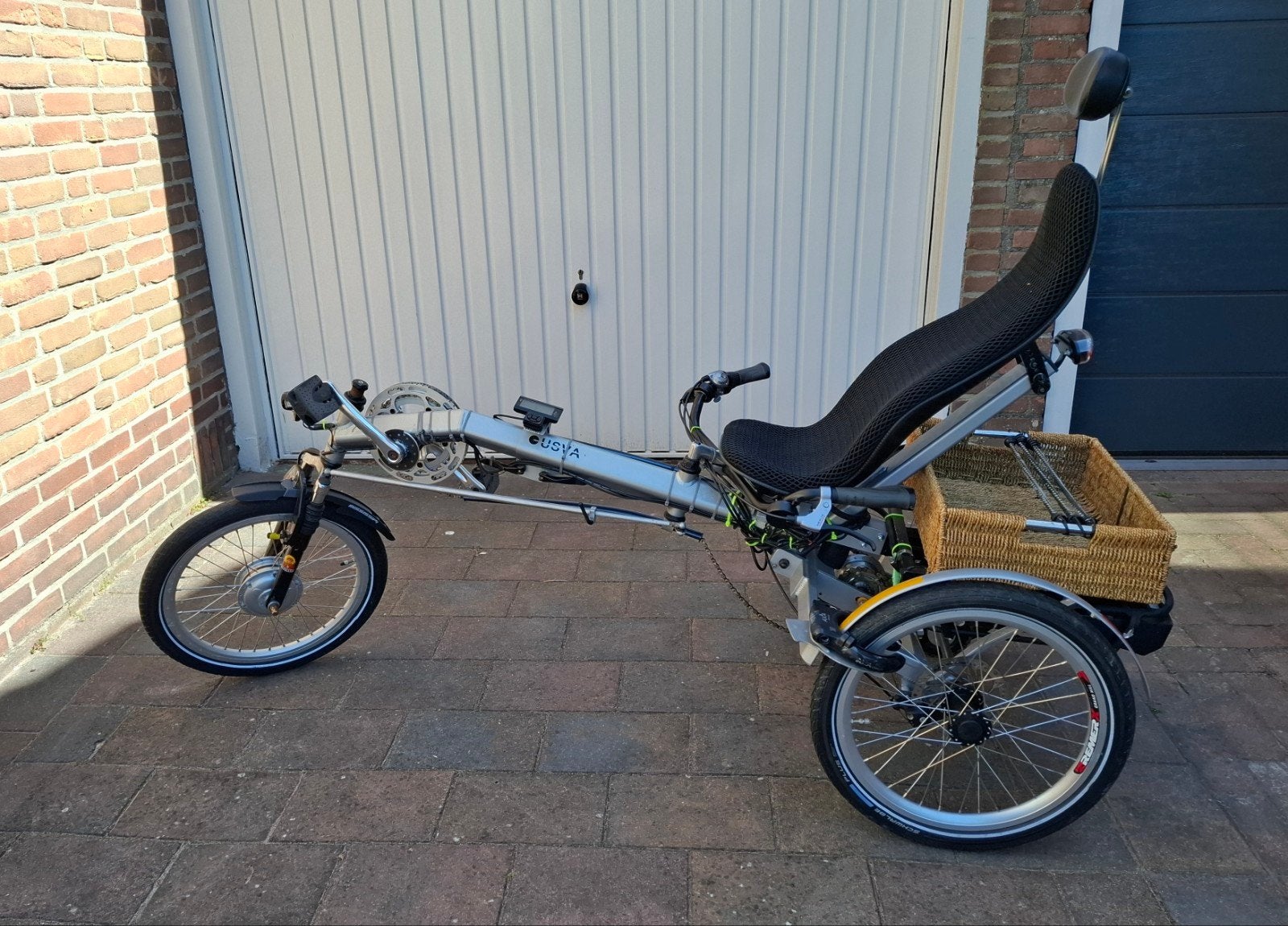 Elektrische driewieler ligfiets usva, Fietsen en Brommers, Fietsen | Driewielfietsen, Ophalen, Gebruikt