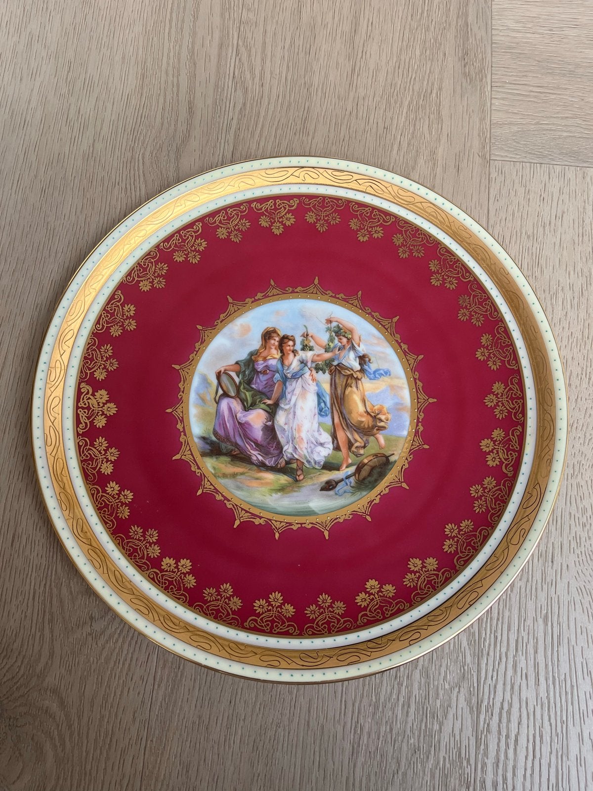 Decoratief bord met klassieke afbeelding - JKW Western Germa, Ophalen