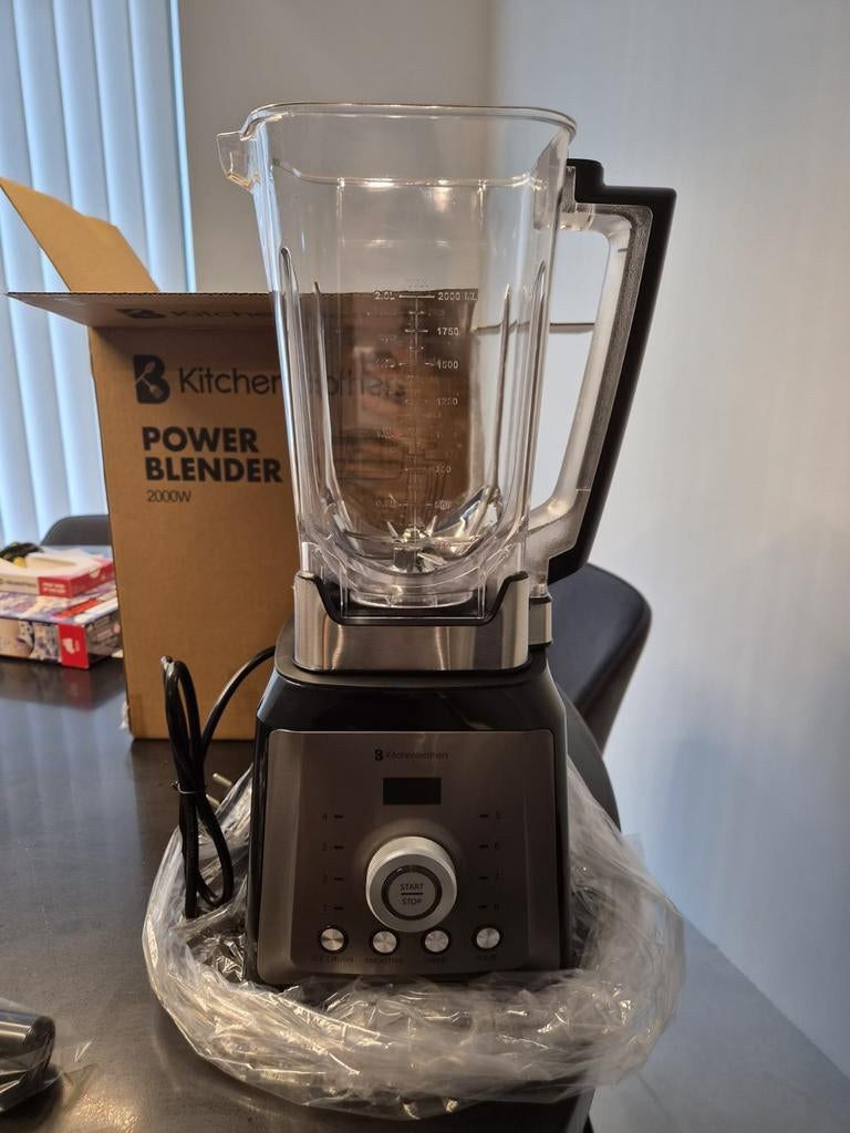 KitchenBrothers Power Blender 2000W - Nieuw, Witgoed en Apparatuur, Blenders, Nieuw, Powerblender, Ophalen of Verzenden
