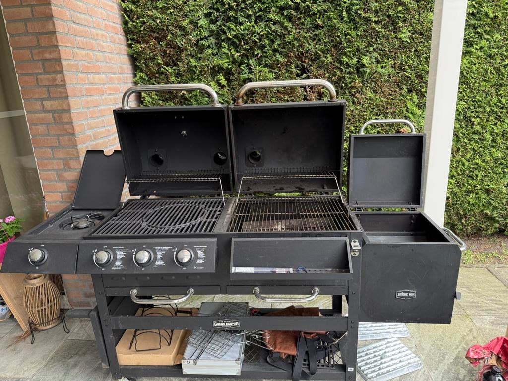 BBGrill Grand Canyon 2.0 Houtskool & Gas BBQ, Ophalen, Zo goed als nieuw, Houtskool, Vrijstaand
