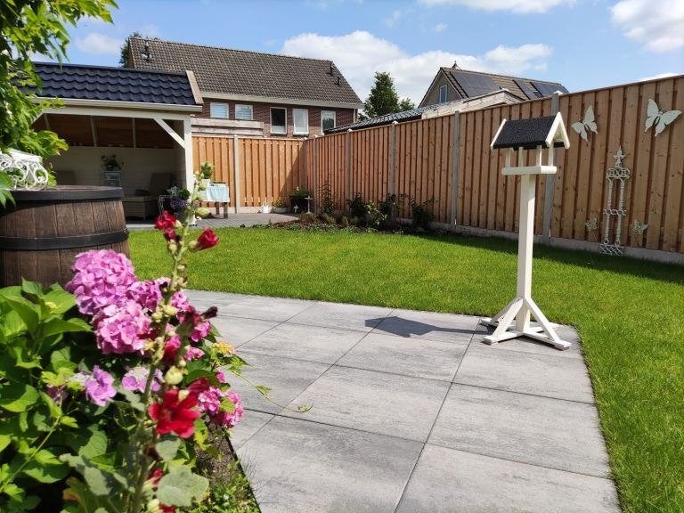 1 pallet 24 stuks Nature top 60X60X5 Nero Grey tegels NIEUW, Ophalen, Nieuw, 5 tot 10 m², Beton