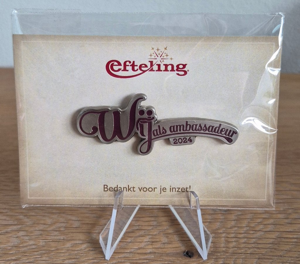 Efteling Personeels pin "Wij als Ambassadeur 2024", Ophalen of Verzenden, Nieuw, Button of Speldje