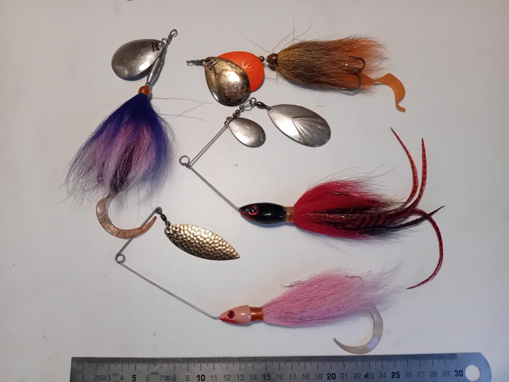 4x Tom's Bucktail. Kunstaas, Ophalen of Verzenden, Zo goed als nieuw, Overige typen
