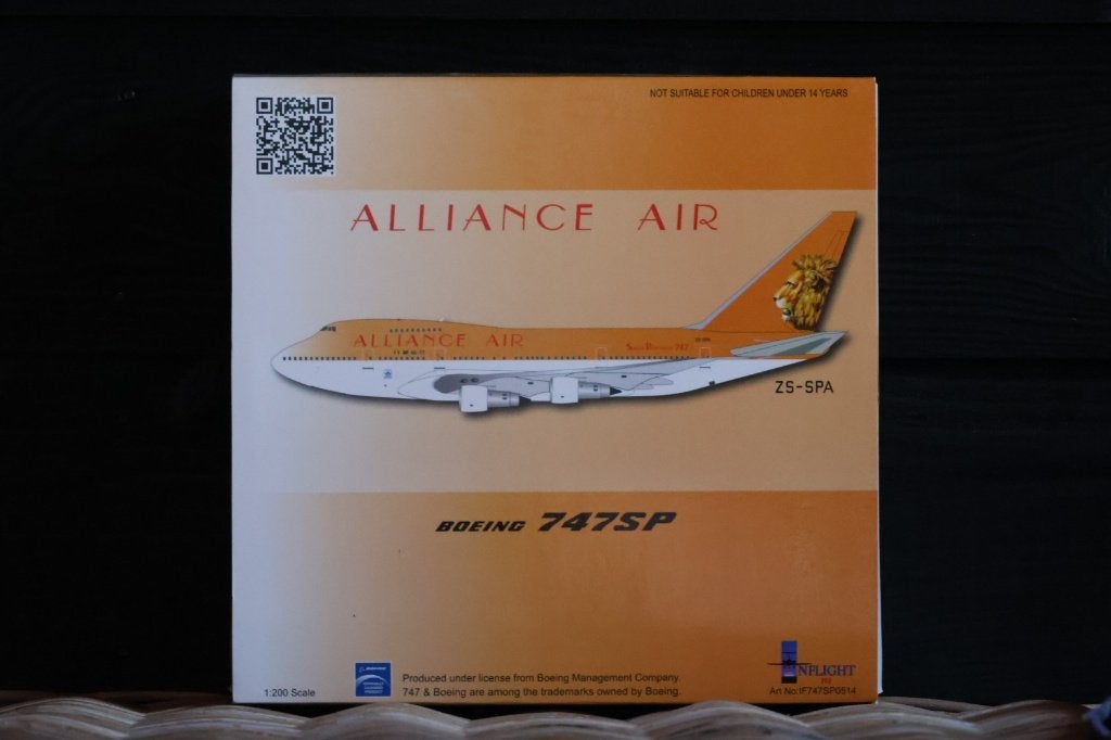 InFlight 200 Boeing 747SP Alliance Air, Ophalen of Verzenden, Zo goed als nieuw, Schaalmodel