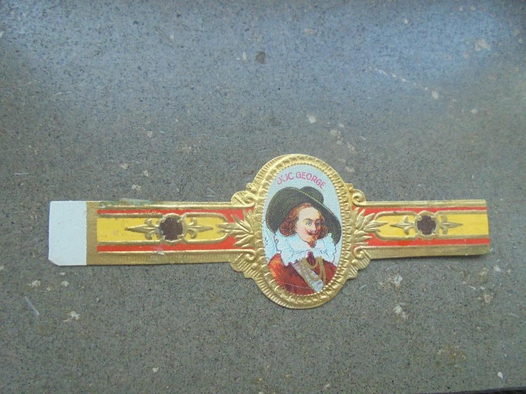 Oude sigarenband portret Duc George sigarenfabr. Zeelst, Ophalen of Verzenden, Zo goed als nieuw, Sigarenbandjes