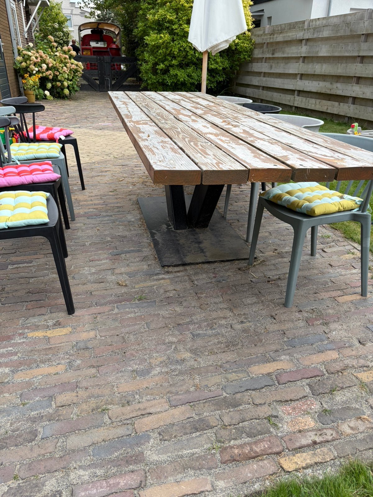 Tuintafel opknapper, Tuin en Terras, Ophalen, Gebruikt, Hout