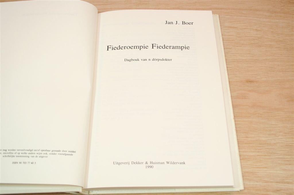 Fiederoempie Fiederampie — Jan J. Boer, Boeken, Ophalen of Verzenden, Gelezen