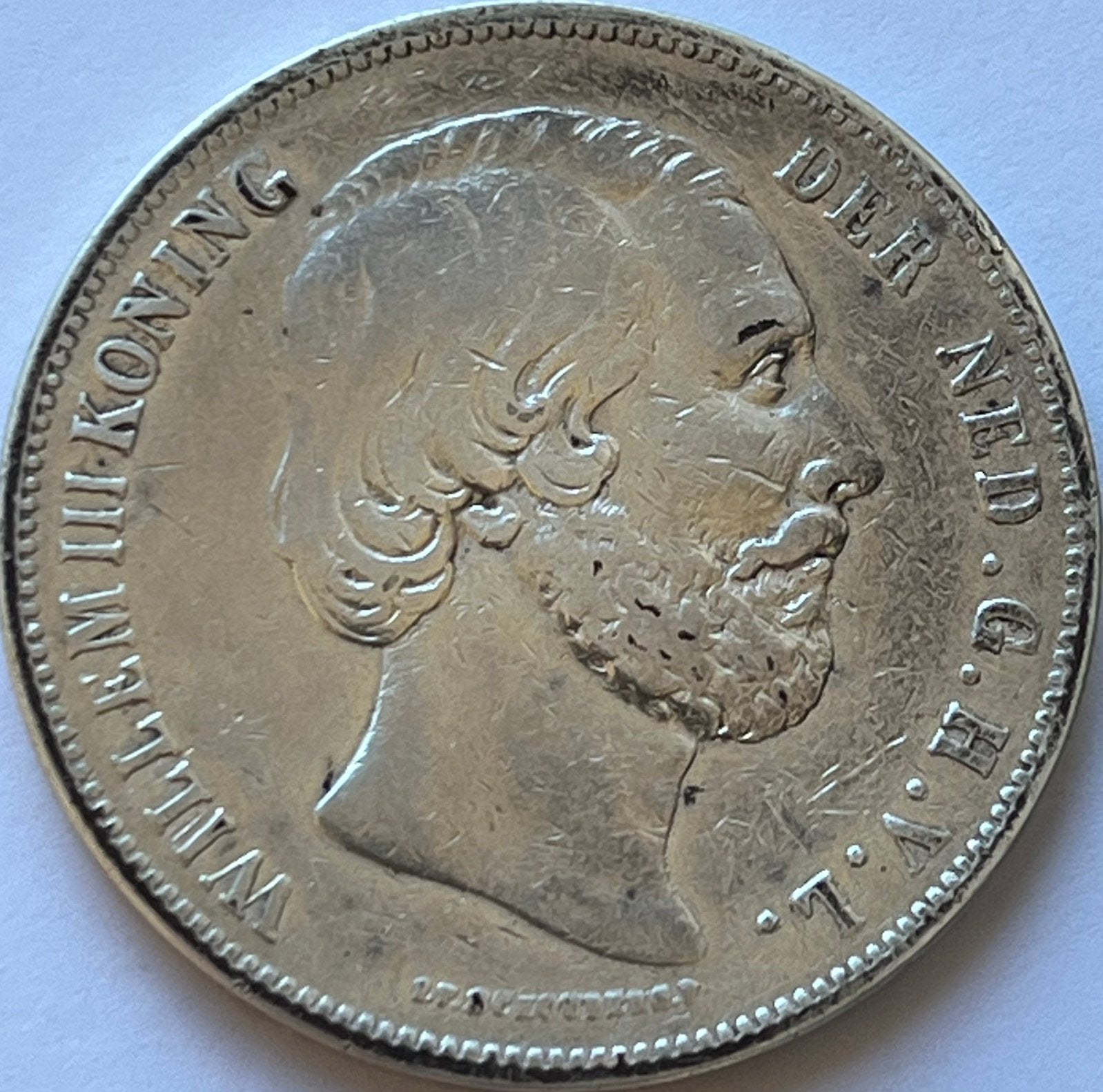 Zilveren rijksdaalder 1861, Ophalen of Verzenden, Koning Willem III, 2½ gulden
