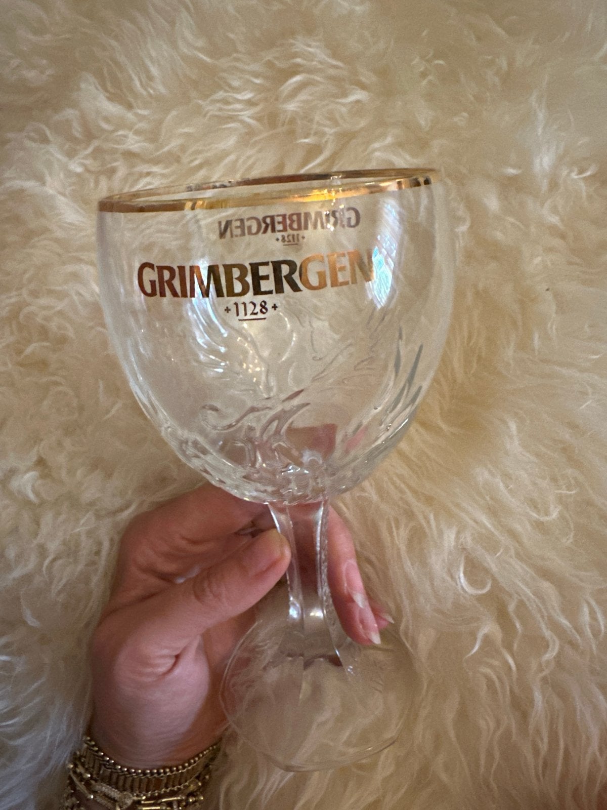 Grimbergen bierglas - Vintage, Ophalen of Verzenden