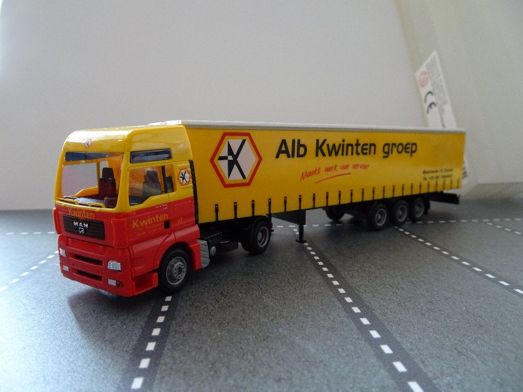 105 awm herpa man tga alb kwinten eersel 1:87 truck trein, Ophalen of Verzenden, Zo goed als nieuw, Bus of Vrachtwagen, AWM