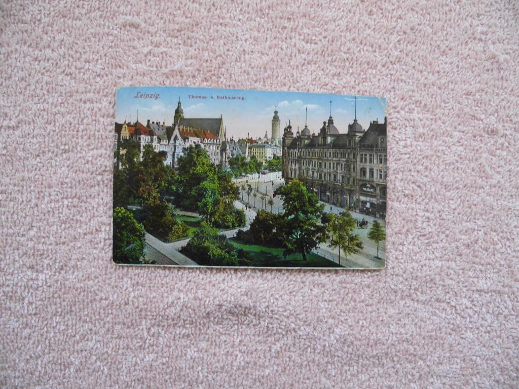 Leipzig , Thomas u Rathausring. 1919, Ophalen of Verzenden, Voor 1920, Gelopen, Duitsland