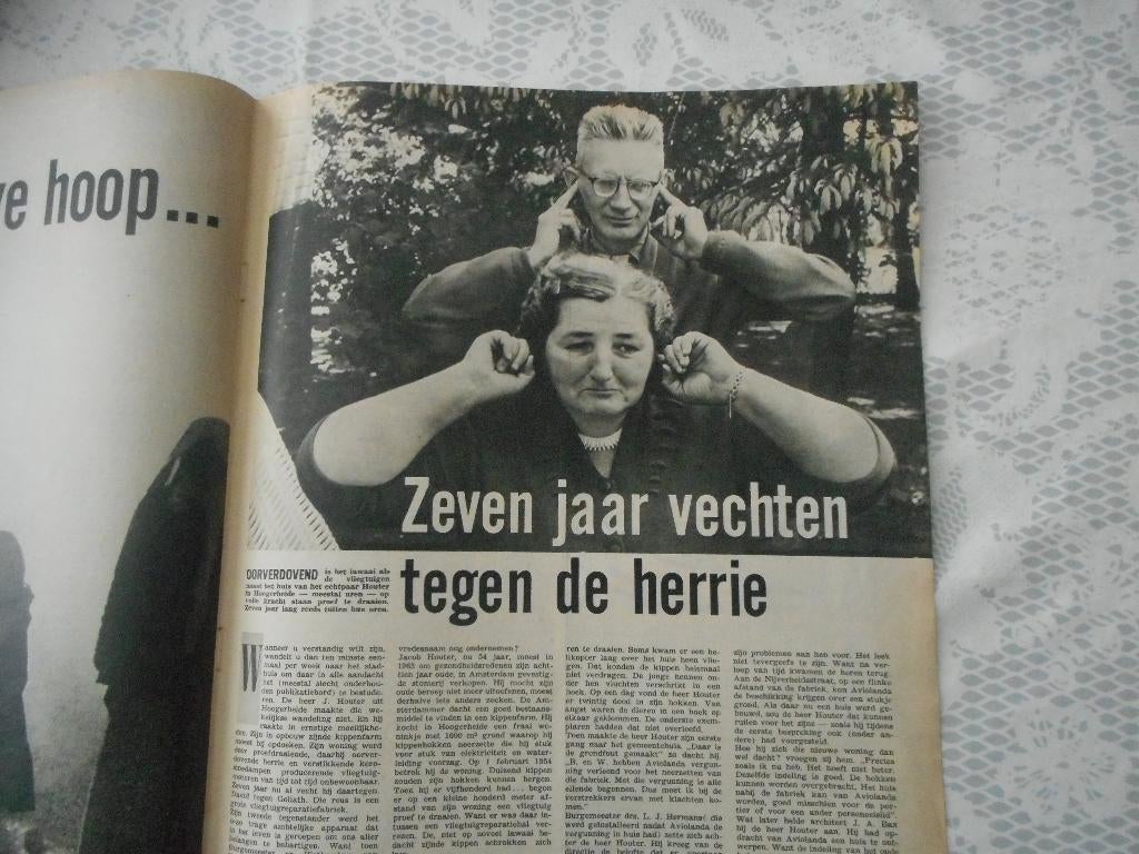 Hoogerheide. J. Houter. Herrie vliegtuigen. 1963., Ophalen of Verzenden, 1960 tot 1980, Nederland, Knipsel(s)