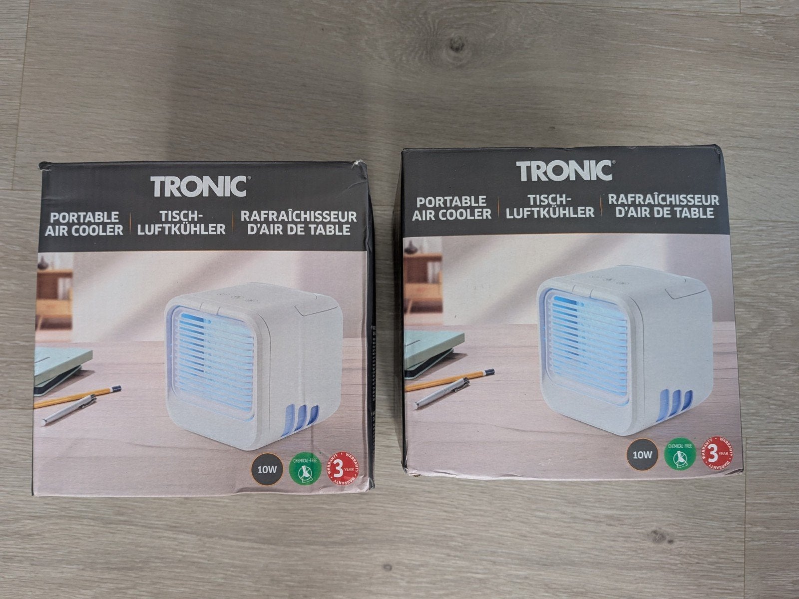 Tronic Draagbare Lucht koelers 2 stuks zgan, Witgoed en Apparatuur, Tafel- of Grondventilator, Minder dan 60 m³, 3 snelheden of meer