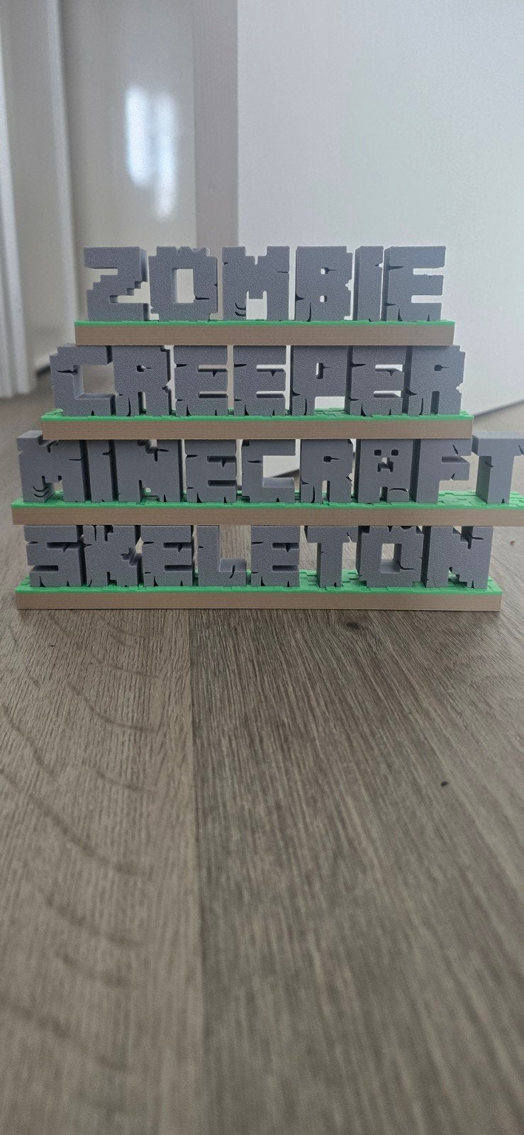 Minecraft 3D geprinte decoratie - Zombie, Creeper, Skeleton, Ophalen of Verzenden, Zo goed als nieuw, Jongen of Meisje